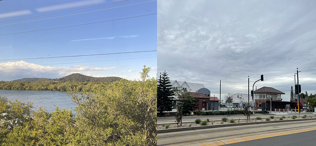 A picture containing outdoor, sky, road, tree.